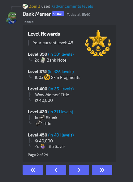 level rewards page 9