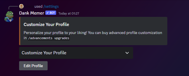 customize your profile edit profile.