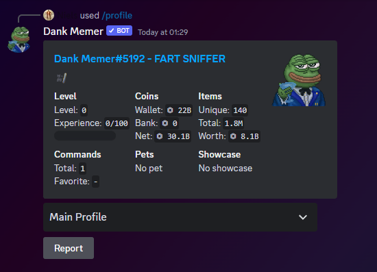 Dank Memer Profile History & Graphs